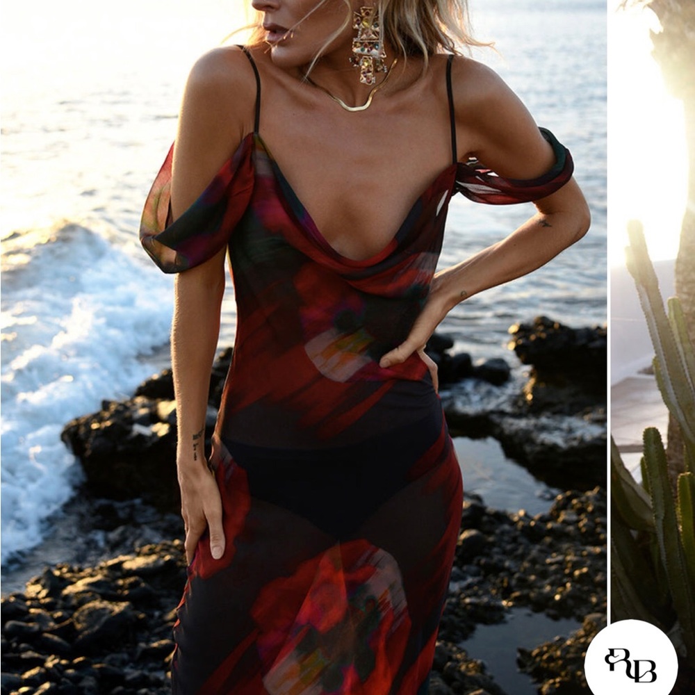 Rat & Boa printed sheer dress, new with tag